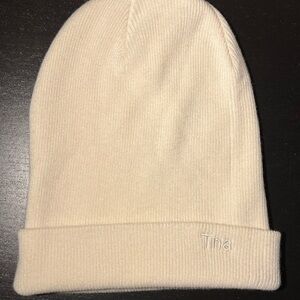TNA Cream Knit Beanie – Embroidered Logo